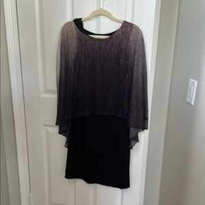 Elegant Black and Purple Women's Dress